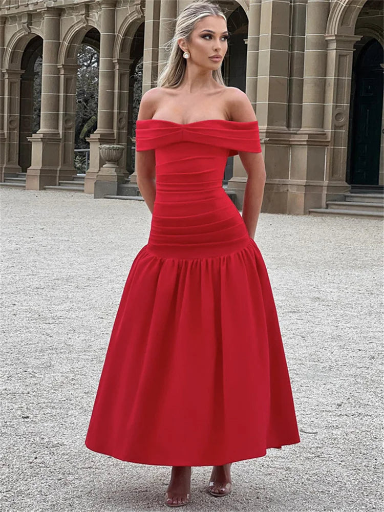 Advbridge Autumn Off-Shoulder Fashion Long Dress For Women High Waist Sexy Bandeau Patchwork Party Dress Female Bodycon Dress 2024 Tunics Fall fleece Advbridge Autumn Off-Shoulder Fashion Long Dress For Women High Waist Sexy Bandeau Patchwork Party Dress Female Bodycon Dress 2024 Tunics Fall fleece