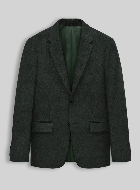 Stylbiella Spring Dark Green Linen Jacket Herringbone Jacket Checkered Jacket Solid Jacket Stylbiella Spring Dark Green Linen Jacket Herringbone Jacket Checkered Jacket Solid Jacket
