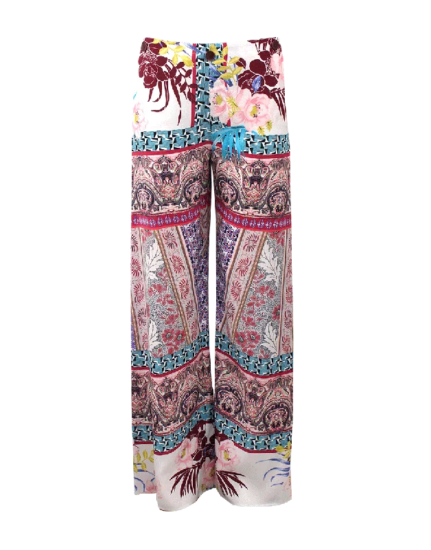 Paisley Detail Pant Soft Cotton Pants