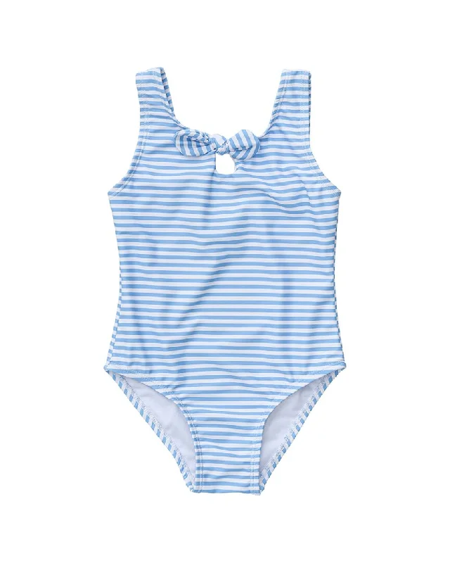 Snapper Rock Sustainable Stripe Bow Swimsuit Sexy Monokini Swimsuit