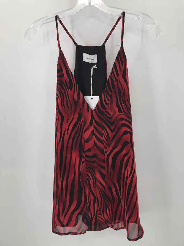 Pre-Owned ADRIENNE Red Size 1X Printed Tank Top breathable tank top