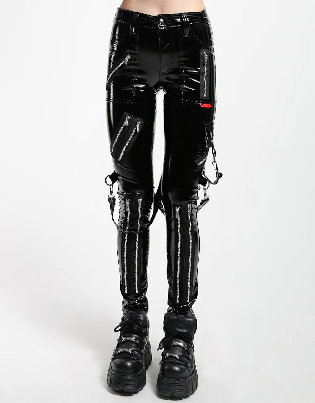 PVC Vinyl Rage Pants Warm Wool Trousers
