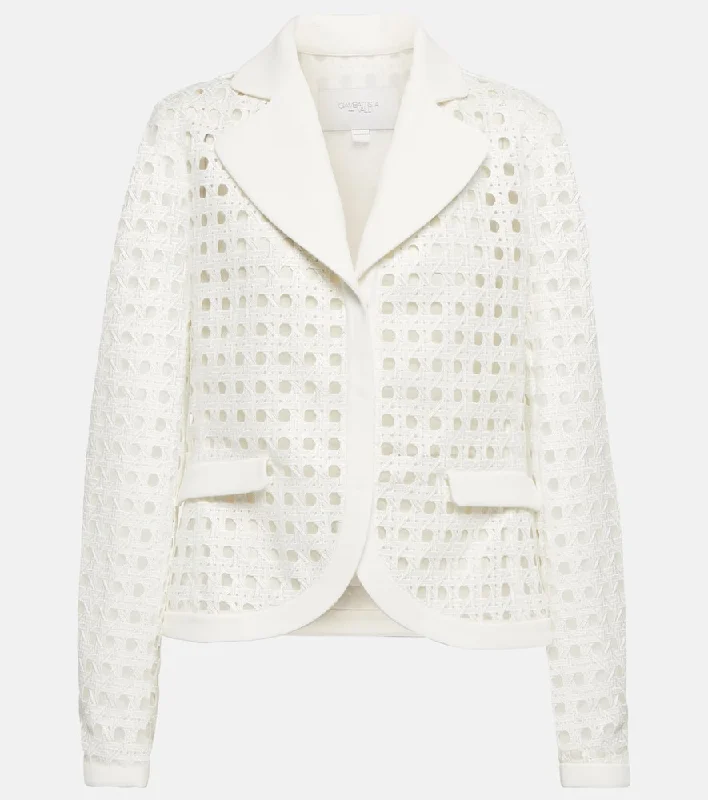 Giambattista Valli Macram√É¬© jacket Insulated Jacket Fitted Jacket Loose Jacket