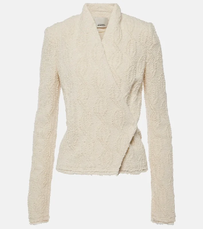Isabel Marant Loyana wool-blend jacket Trench Coat Raincoat Waterproof Jacket