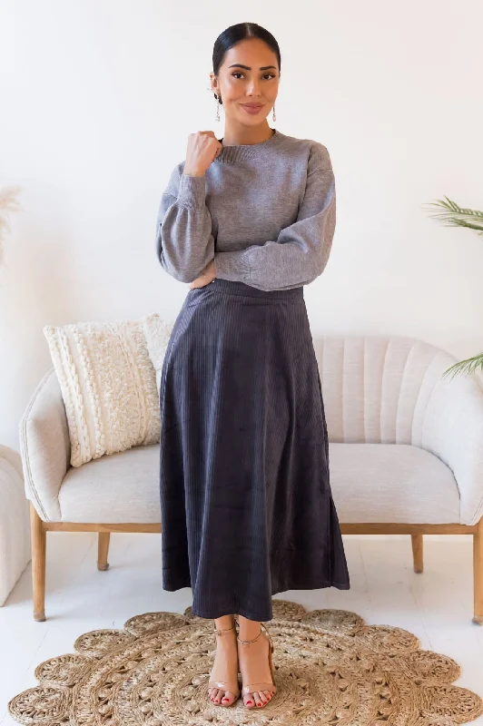 Smooth As Velvet Cord Skirt summer skirt style
