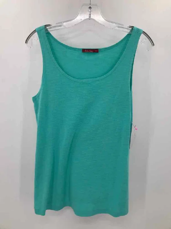 Pre-Owned Barbara Lesser Blue Size Small Tank Top white tank top