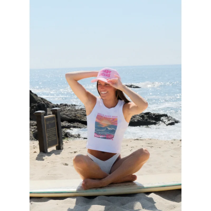 Joe's Surf Shop Organic Rib Crop Tank high neck tank