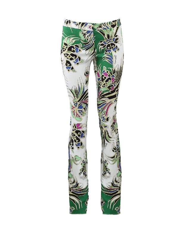 Printed Crop Pant Stylish Paperbag Waist Pants