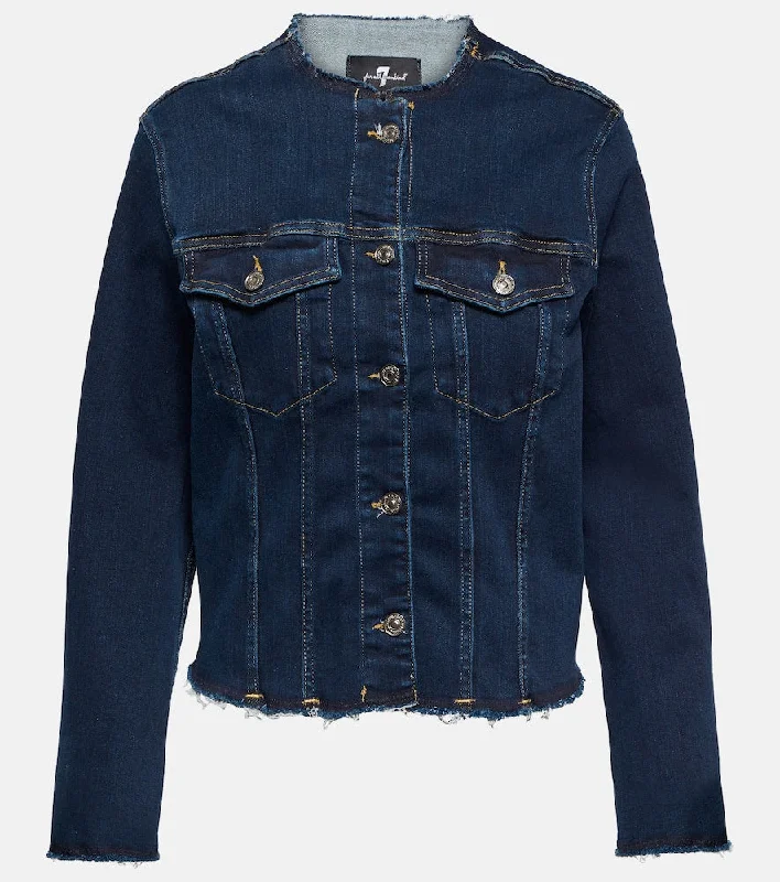 7 For All Mankind Slim Illusion denim jacket Bomber Jacket Anorak Windbreaker