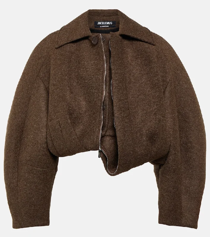 Jacquemus Le Manteau Feltro jacket Notch Collar Peter Pan Collar Cowl Neck