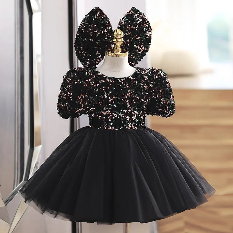 Baby Girl Formal Princess Dresses Girl Summer Black Sequins Puffy Birthday Party Dress Tunics Chinos classic Baby Girl Formal Princess Dresses Girl Summer Black Sequins Puffy Birthday Party Dress Tunics Chinos classic