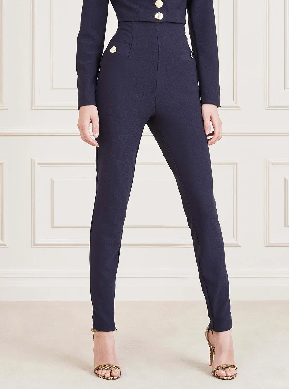 Marciano Blue Multi Leigah High-Rise Skinny Pants Casual Lounge Pants