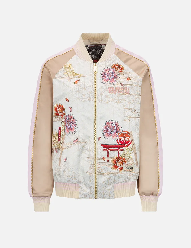 Japanese Painting Embroidery Souvenir Jacket Collared Jacket Crew Neck Jacket Turtle Neck Jacket Japanese Painting Embroidery Souvenir Jacket Collared Jacket Crew Neck Jacket Turtle Neck Jacket