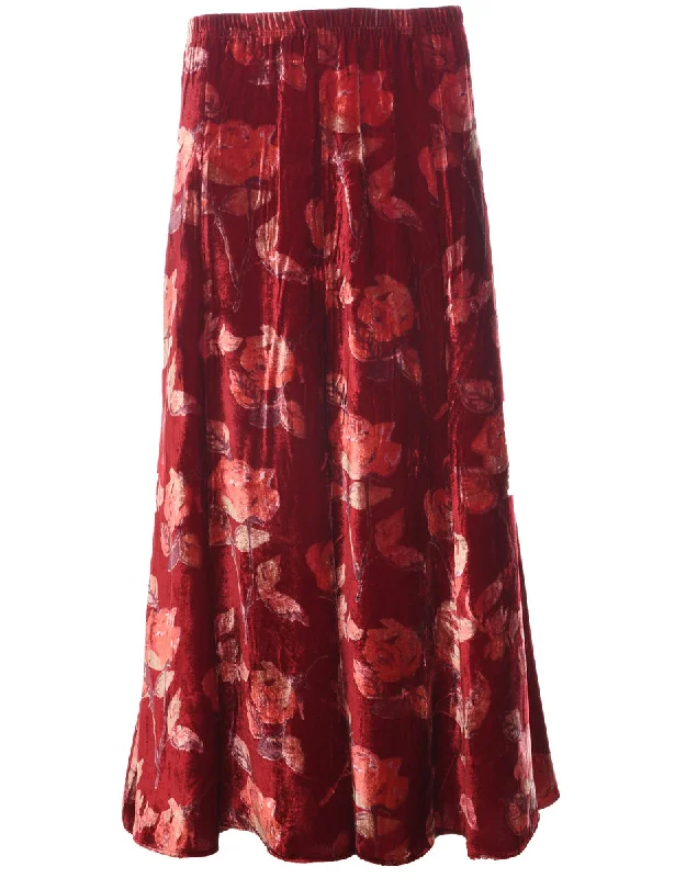 Velvet Maxi Skirt - L boho skirt vibe