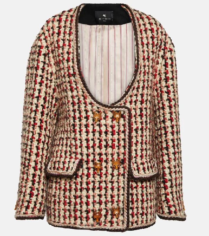 Etro Oversized wool-blend bouclé jacket Faux Fur Jacket Real Fur Jacket Shearling Jacket Etro Oversized wool-blend bouclé jacket Faux Fur Jacket Real Fur Jacket Shearling Jacket