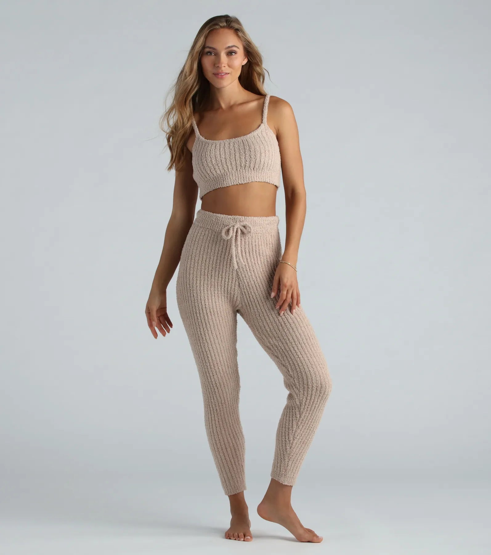 Chill Night Chenille Crop Tank Top basic tank top