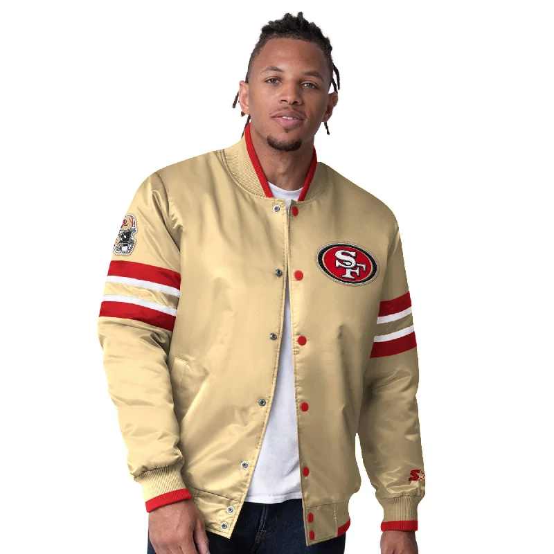 Starter San Francisco 49ers Jacket Stand-Up Collar Roll-Neck Collar Turtle Neck