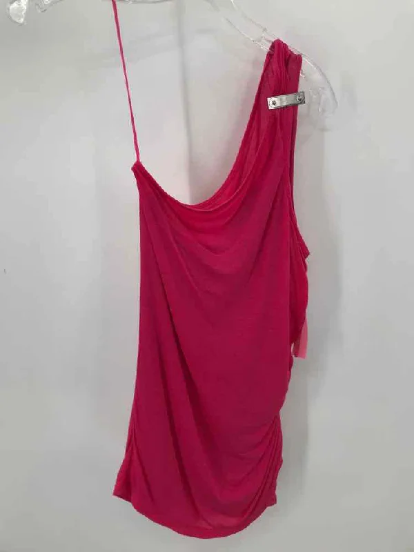 Pre-Owned Armani Exchange Pink Size Small One Shoulder Tank Top summer tank top