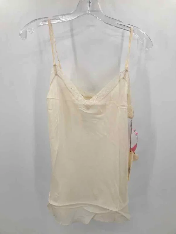 Pre-Owned Johnny Was Ivory Size Medium Tank Top lemon yellow tank