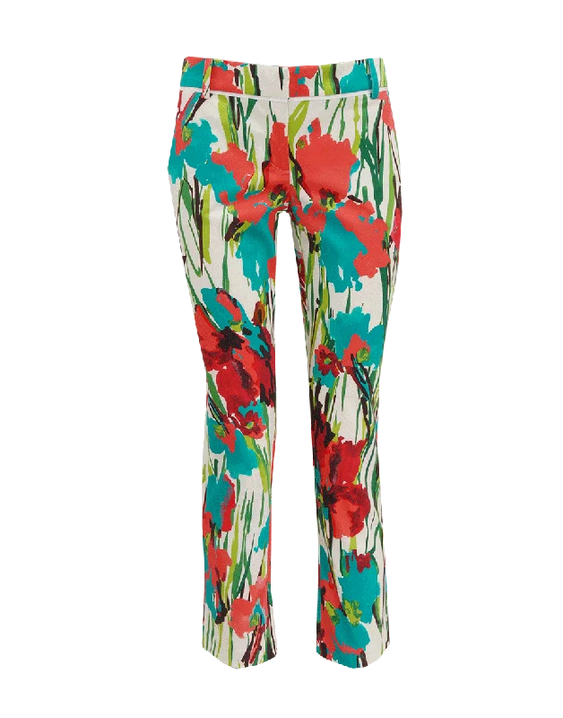 Floral Print Stretch Pant Casual Yoga Pants
