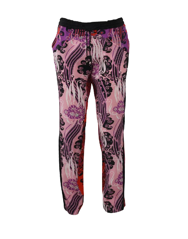 Space Print Pant Comfy Zip-Up Pants