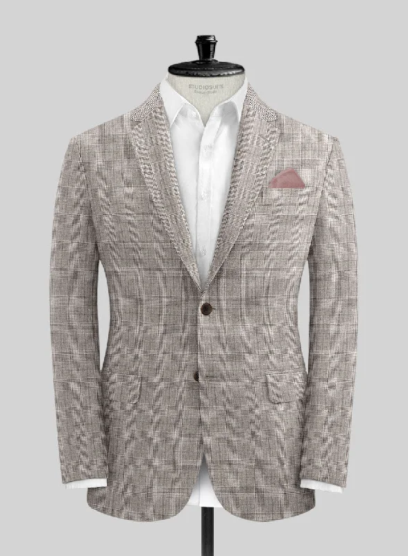 Solbiati Carre Brown Glen Linen Jacket Chenille Jacket Brocade Jacket Lace Jacket