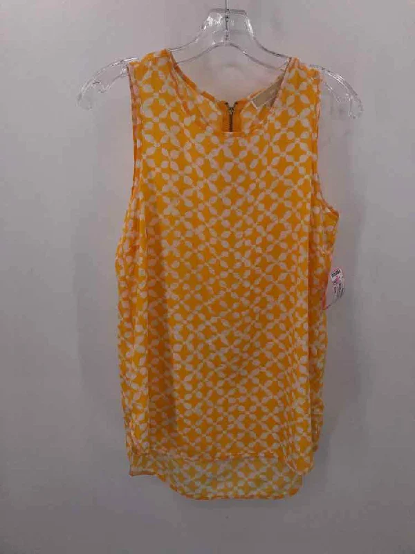 Pre-Owned MICHAEL Michael Kors Yellow Size Small Tank Top black tank top