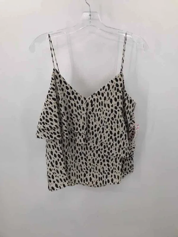 Pre-Owned J Crew Black Size 14 Printed Tank Top pastel tank top