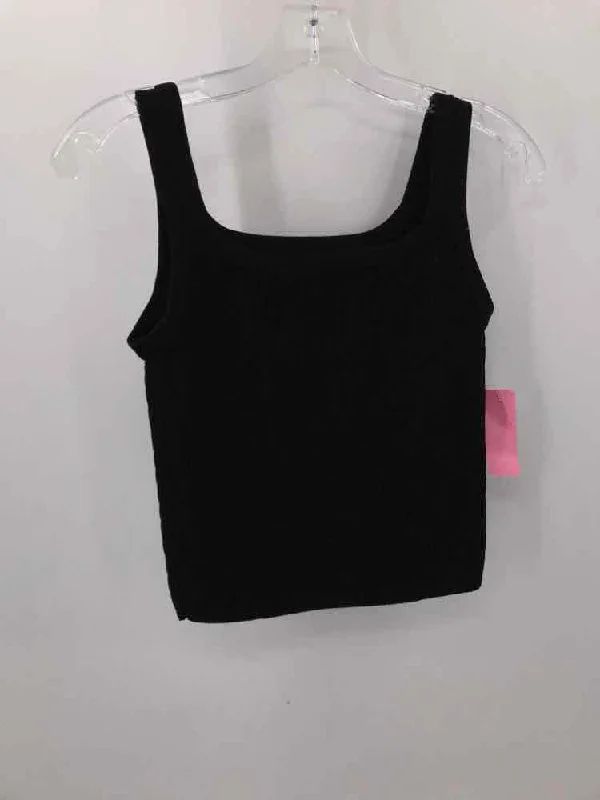 Pre-Owned Cuts Black Size Medium Tank Top v-neck tank top
