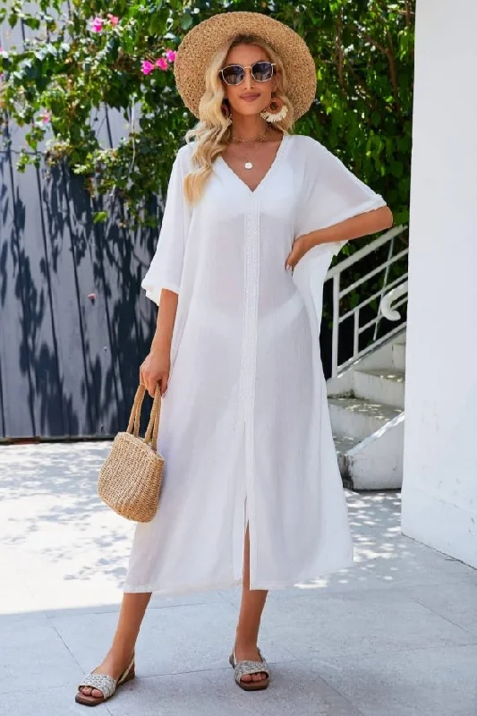 Sheer Kaftan Swimsuit Cover Up Sporty Swimsuit Style