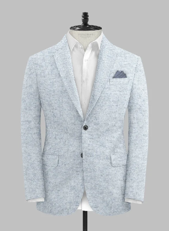 Solbiati Light Blue Herringbone Linen Jacket Cotton Fabric Linen Fabric Terry Fabric Solbiati Light Blue Herringbone Linen Jacket Cotton Fabric Linen Fabric Terry Fabric