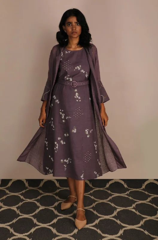 Pallavi Singh cherry blossom print lavender dress with embroidered jacket with belt Snapped Jacket Toggled Jacket Drawstring Jacket Pallavi Singh cherry blossom print lavender dress with embroidered jacket with belt Snapped Jacket Toggled Jacket Drawstring Jacket
