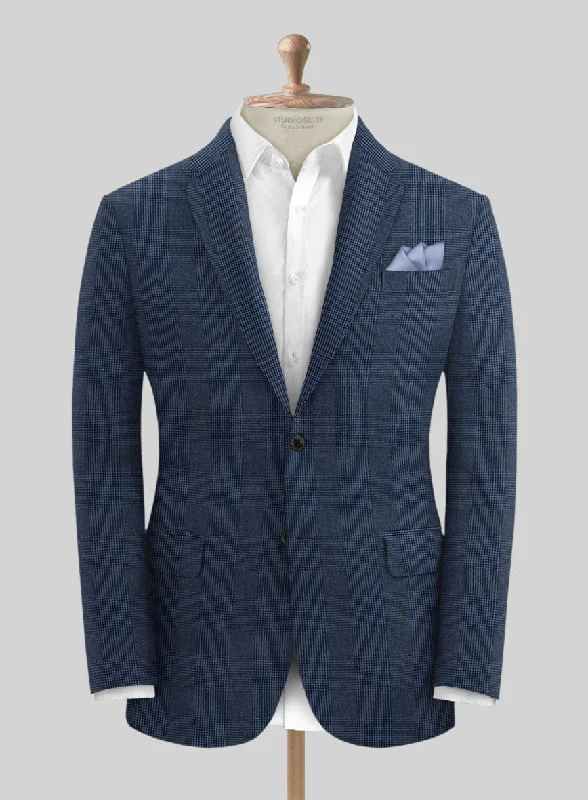 Solbiati Artic Blue Check Linen Jacket Print Jacket Jacquard Jacket Embroidered Jacket Solbiati Artic Blue Check Linen Jacket Print Jacket Jacquard Jacket Embroidered Jacket