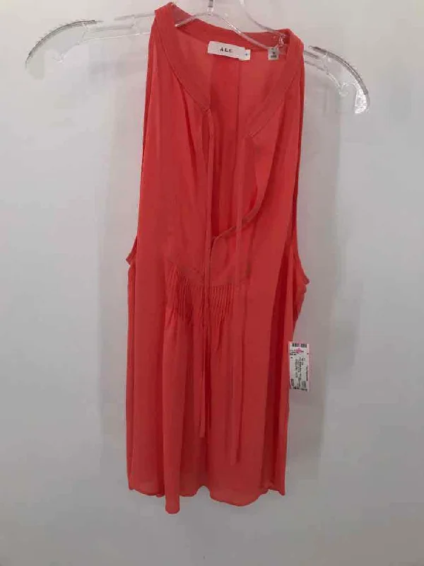 Pre-Owned ALC Orange Size 6 Tank Top low neck tank