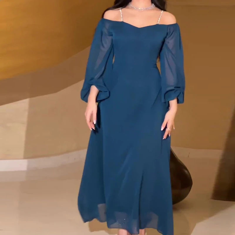Advbridge - Women Sexy Off Shoulder Spaghetti Straps Dress Elegant Slash Neck Chiffon Party Dress Fashion Mesh Patchwork Bodycon Long Dress Tunics Plaid country Advbridge - Women Sexy Off Shoulder Spaghetti Straps Dress Elegant Slash Neck Chiffon Party Dress Fashion Mesh Patchwork Bodycon Long Dress Tunics Plaid country
