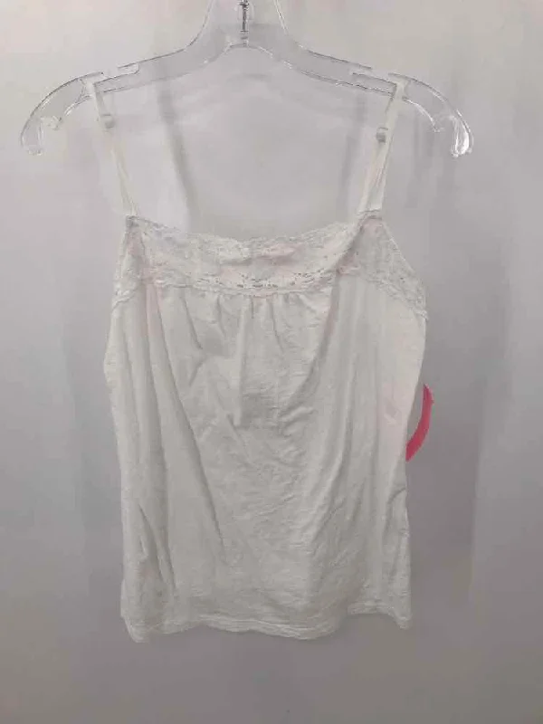 Pre-Owned Loft White Size Medium Tank Top flirty tank top