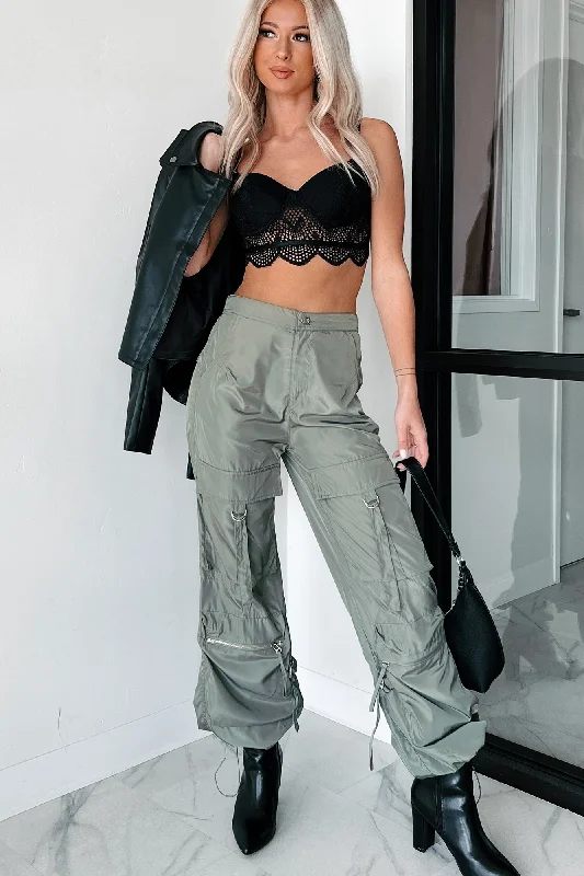 You've Heard About Me Cargo Utility Pants (Olive) Formal Slim Pants