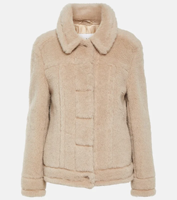 Max Mara Teddy jacket Faux Fur Fabric Real Fur Fabric Shearling Fabric