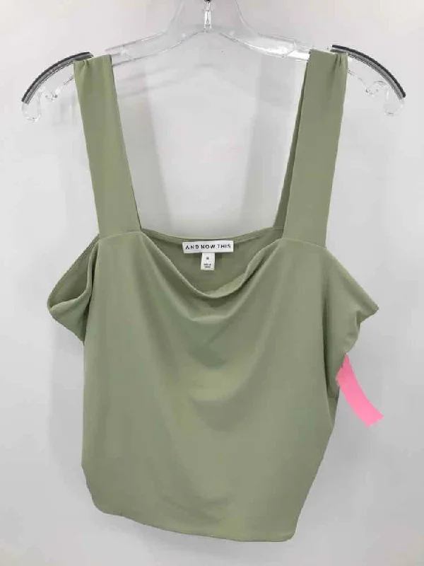 Pre-Owned And Now This Green Size XL Tank Top slim fit tank