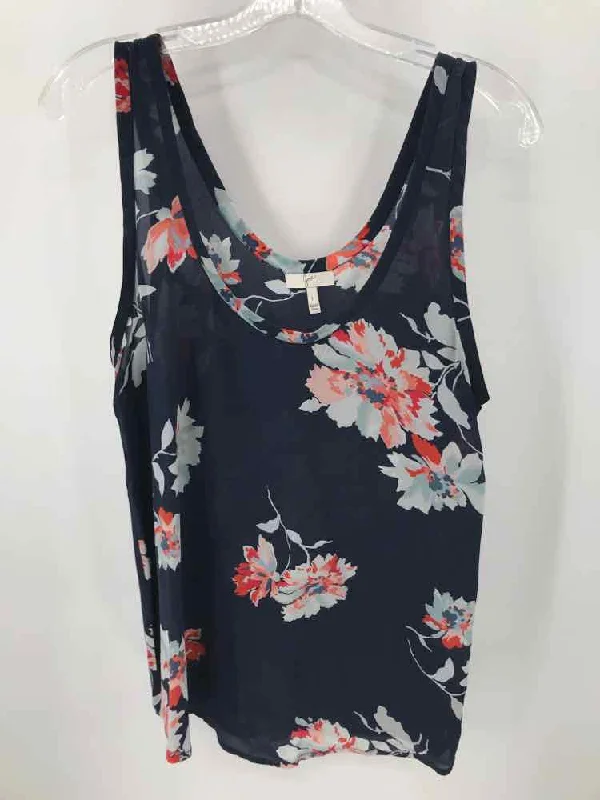 Pre-Owned Joie Navy Size Large Tank Top peach tank top