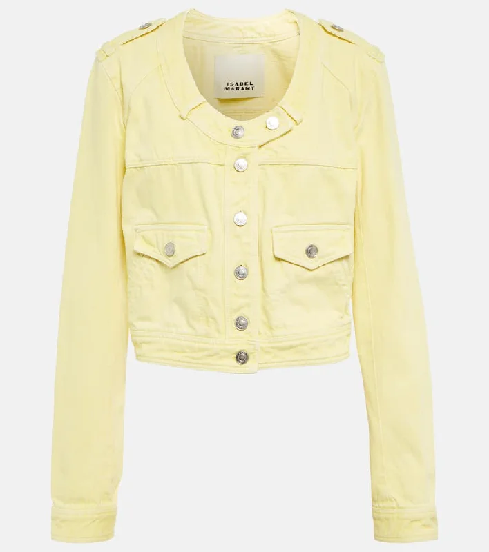Isabel Marant Valene cropped denim jacket Anorak Shell Jacket Lightweight Jacket