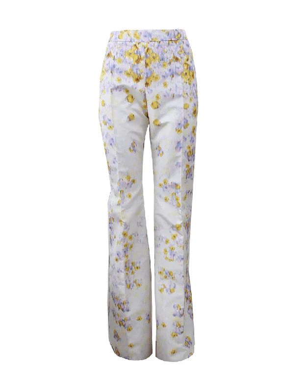 Printed Wide Leg Pant Casual Track Pants