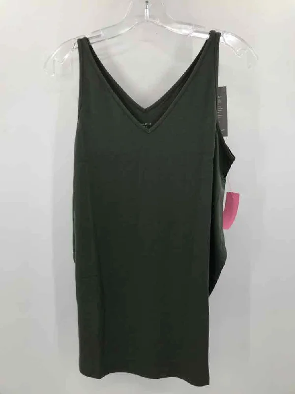 Pre-Owned Garnet Hill Green Size Small Tank Top beige tank top