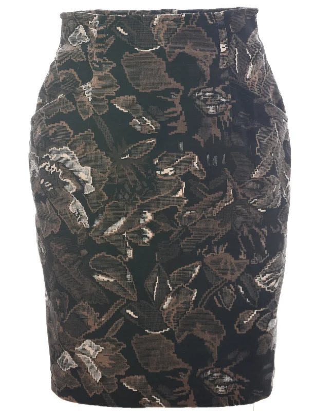 Velvet Bodycon Skirt - S casual skirt length