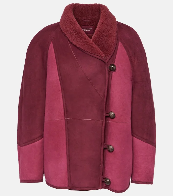 Marant Etoile Abeni shearling-lined suede jacket Denim Jacket Leather Jacket Suede Jacket Marant Etoile Abeni shearling-lined suede jacket Denim Jacket Leather Jacket Suede Jacket