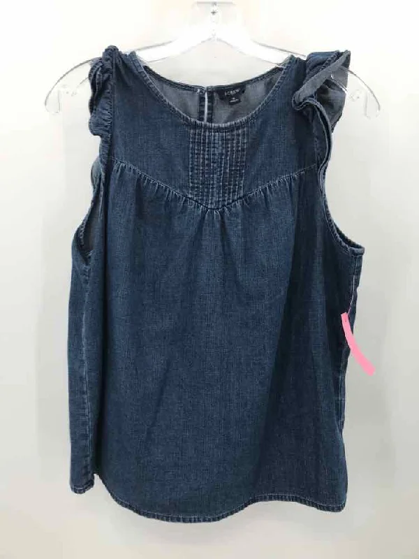Pre-Owned J Crew Blue Size Small Tank Top floral tank top