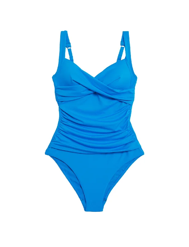 Tummy Control Ruched Plunge Swimsuit Summer Ready Swimsuit