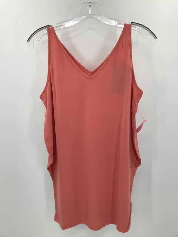 Pre-Owned Garnet Hill Orange Size Small Tank Top peach tank top