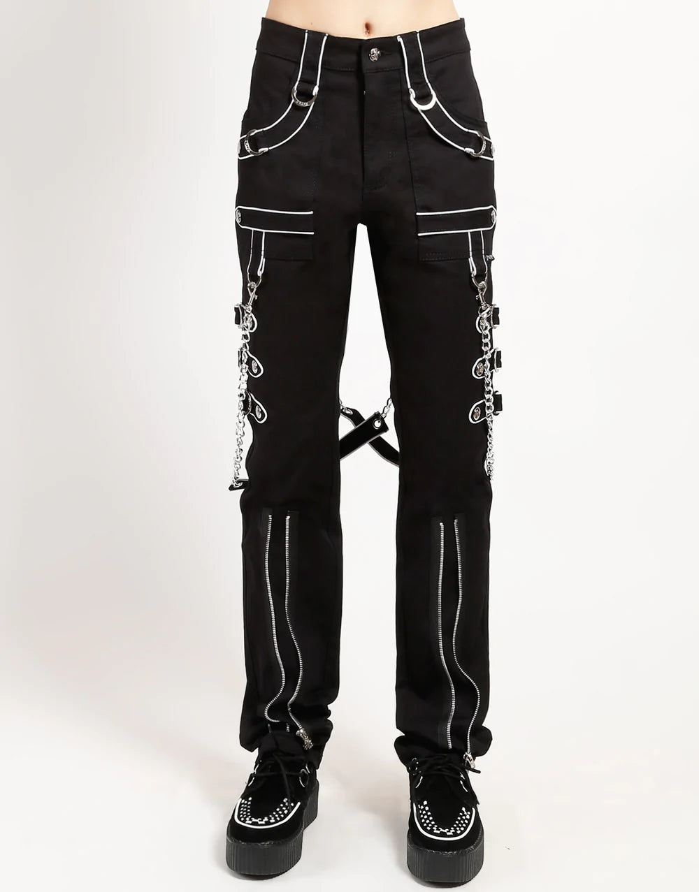 UNISEX Band Pant w/ White Trim Elegant Dress Pants