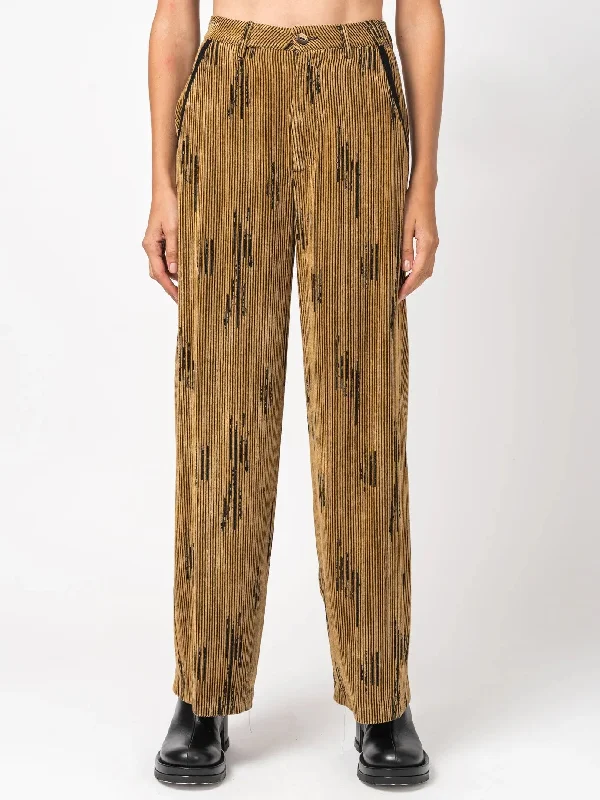 Wide-Leg Corduroy Pants Classic Flared Pants